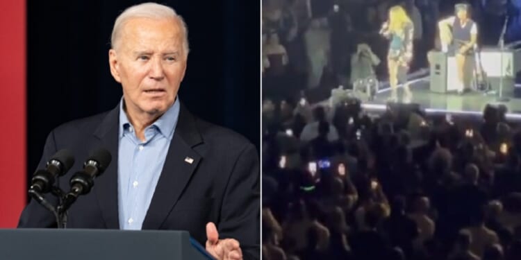 President Joe Biden, pictured left at a campaign speech Saturday in Atlanta; entertainer Madonna, right, at a concert Thursday in Los Angeles.