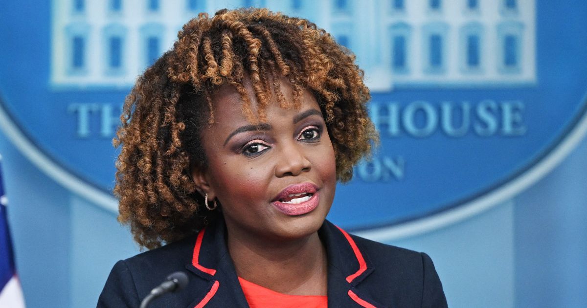 White House press secretary Karine Jean-Pierre speaks during the daily briefing in the Brady Briefing Room of the White House in Washington on Friday.