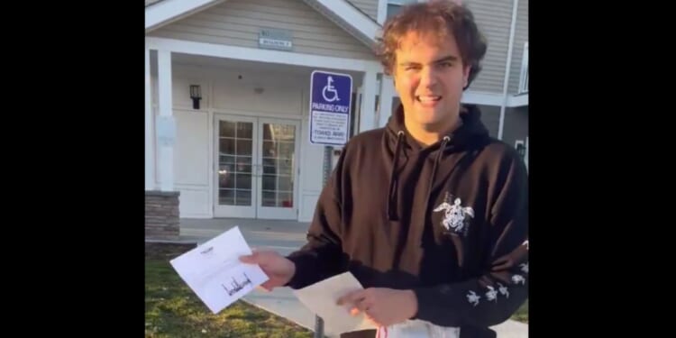 On Friday, Connecticut high school student Michael, who made news after ripping a tampon dispenser out of a boys bathroom in his school, received a signed MAGA hat and letter from former President Donald Trump.