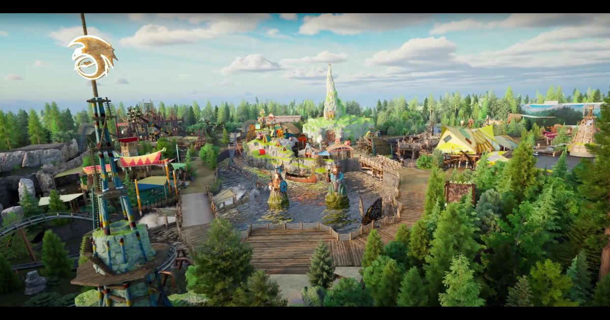 A cinematic showing the upcoming "How to Trail Your Dragon - Isle of Berk" section of Universal's "Epic Universe" park.