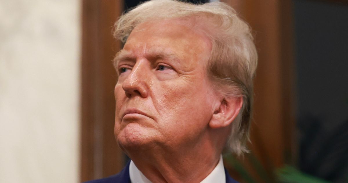 Former President Donald Trump speaks during an awards ceremony held at the Trump International Golf Club in West Palm Beach, Florida, on Sunday.