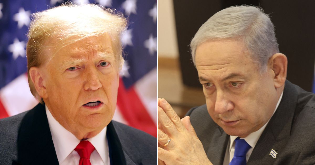 In an article published Monday, former President Donald Trump, left, said what he felt was the biggest mistake made by Israeli Prime Minister Benjamin Netanyahu, right, and Israel during their conflict with Hamas.