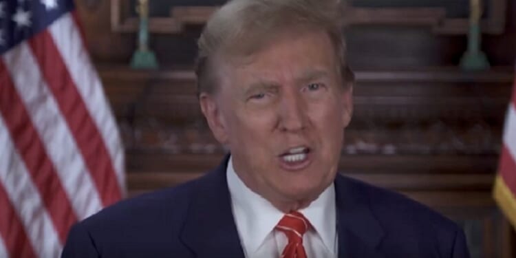 Former President Donald Trump from his Truth Social video about the "bloodbath" controversy.