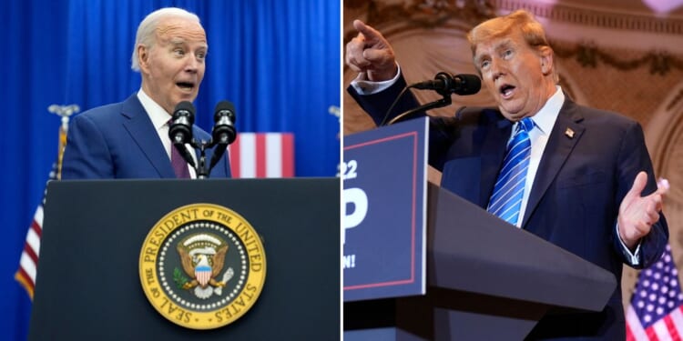 presumptive 2024 presidential nominees Joe Biden and Donald Trump