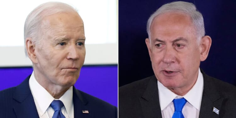 President Joe Biden, left, has been at odds with Israeli Prime Minister Benjamin Netanyahu, right.