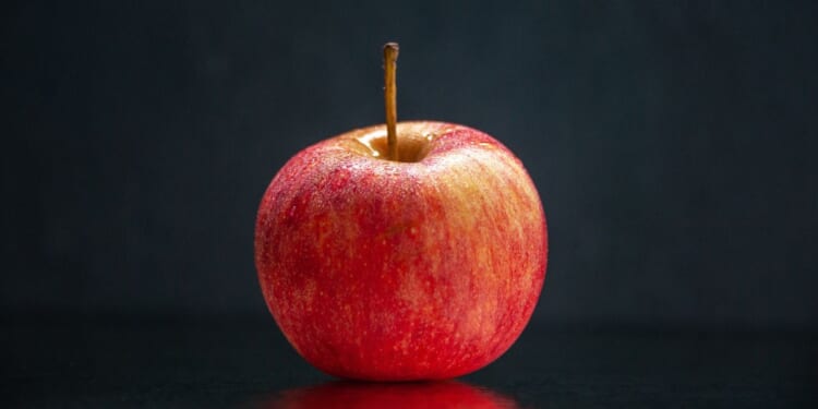 A fresh red apple is seen in an undated stock photo.