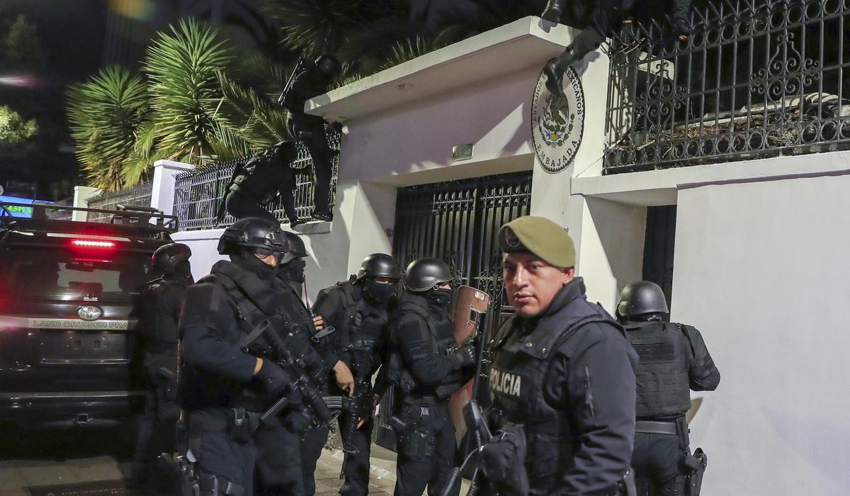 Mexico is breaking diplomatic ties with Ecuador after police stormed the embassy in Quito