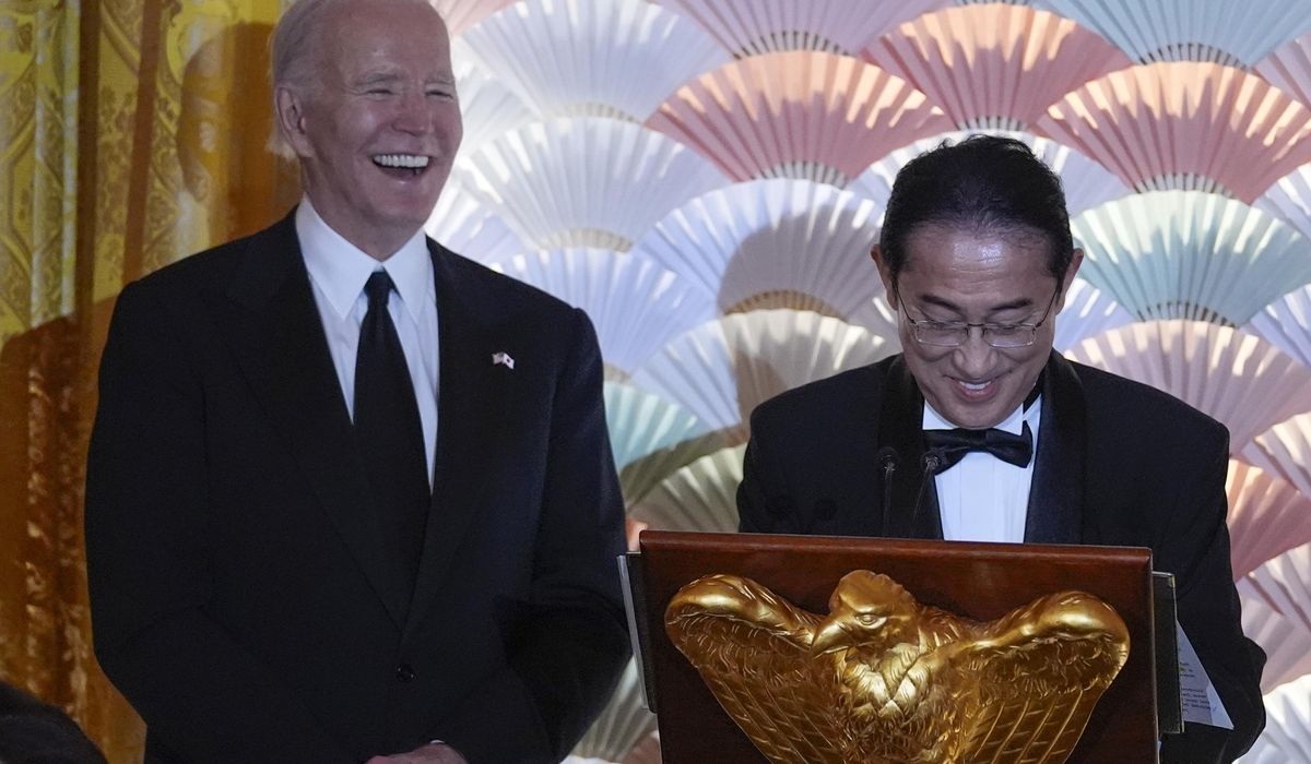 Kishida cracks jokes, invokes 'Star Trek' as he and Biden toast U.S.-Japan alliance at state dinner