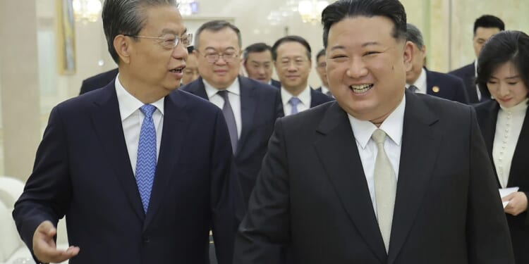 Kim Jong Un welcomes Zhao Leji, China's No. 3 official, to Pyongyang, North Korea for talks