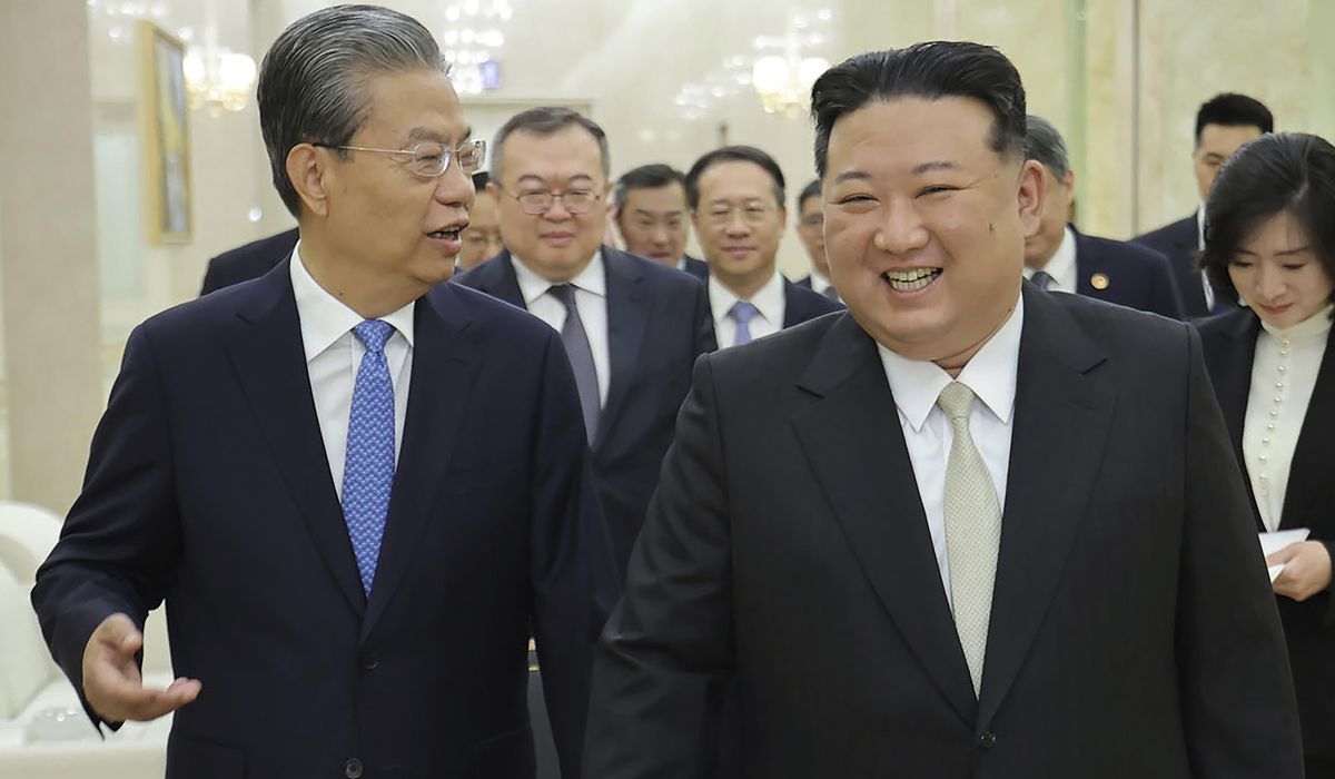 Kim Jong Un welcomes Zhao Leji, China's No. 3 official, to Pyongyang, North Korea for talks