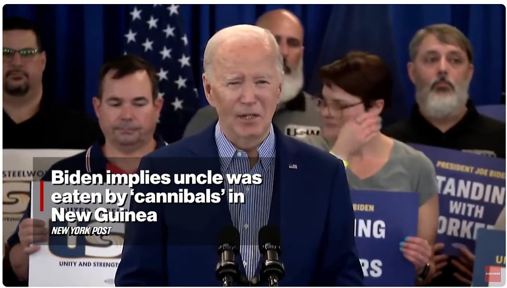 Cannibal Joe Tells Another Whopper – Serial Lying Core Of Biden’s Personality