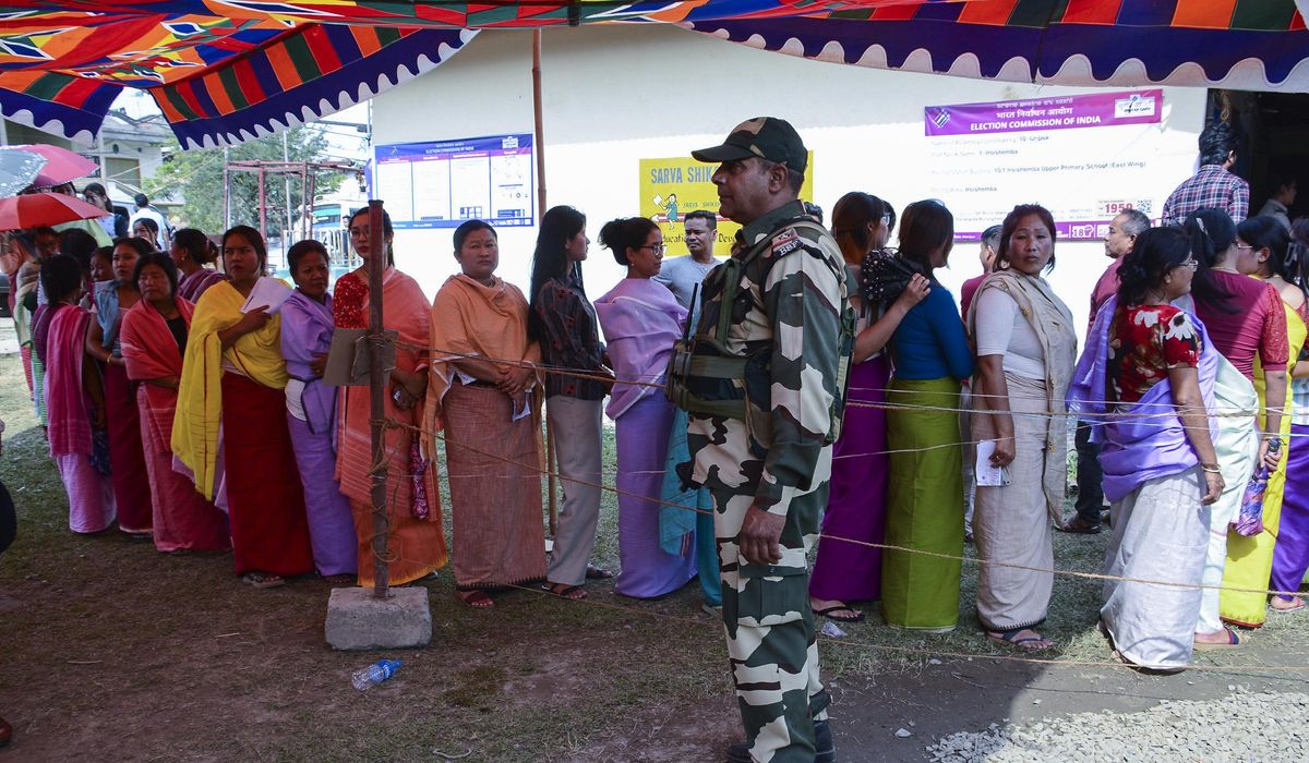 Several voters in northeast India go back to the polls after violence disrupts first day of election