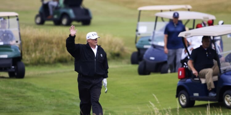 Joe Biden's campaign hits Donald Trump for golfing on day off from court