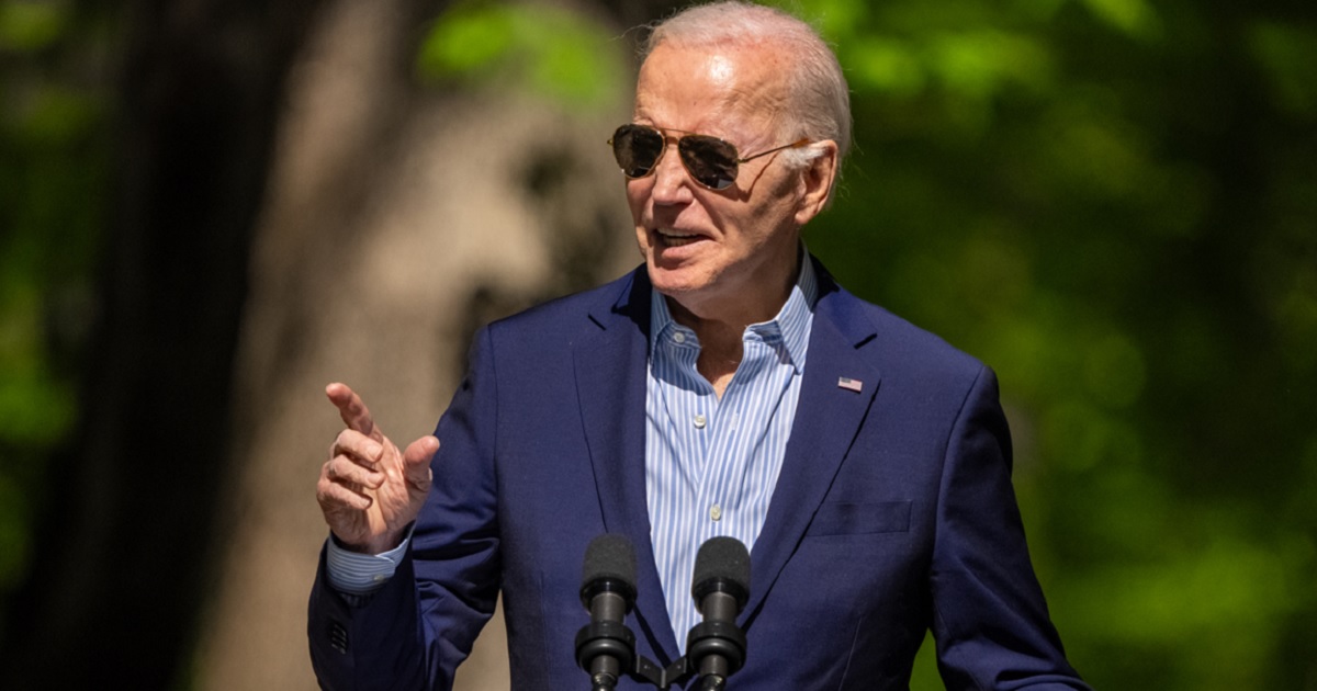 President Joe Biden announces a new solar programMonday while commemorating the 54th observance of Earth Day in Triangle, Virginia.