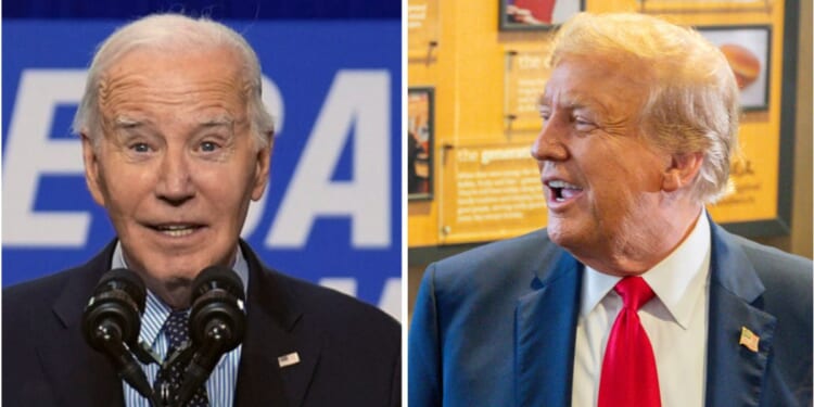 President Joe Biden, left, and former President Donald Trump.