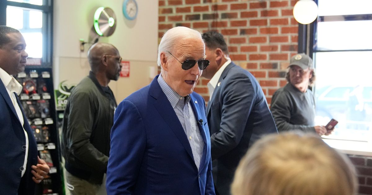 Joe Biden walking into Pennsylvania Sheetz