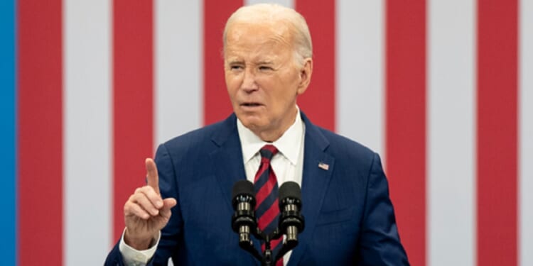 President Joe Biden, pictured in a March 26 file photo speaking in Raleigh, North Carolina.