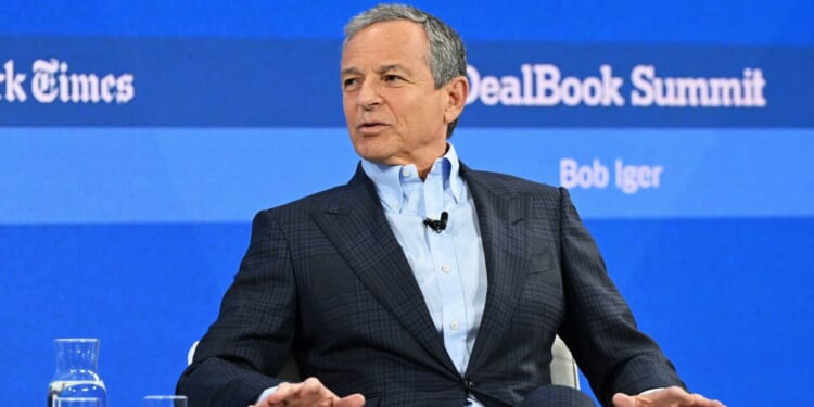 The Walt Disney Company CEO, Bob Iger, appearing on stage at The New York Times Dealbook Summit 2023 in New York City.