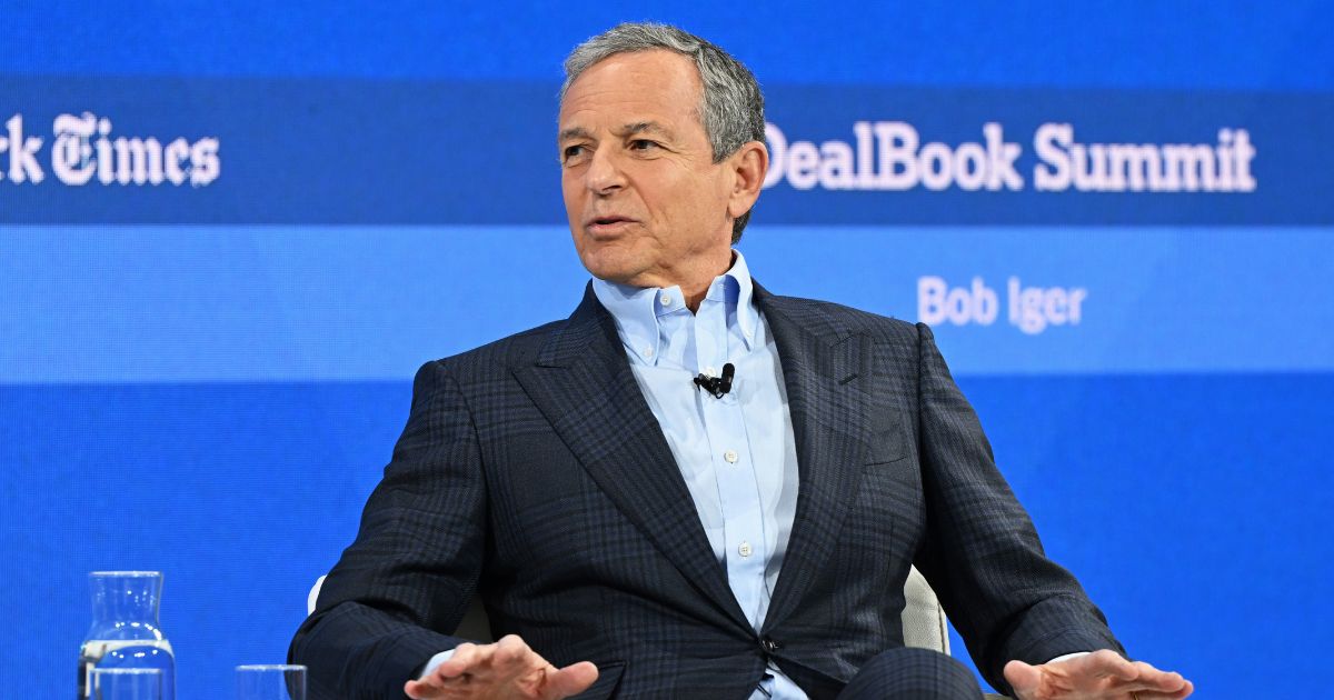 The Walt Disney Company CEO, Bob Iger, appearing on stage at The New York Times Dealbook Summit 2023 in New York City.