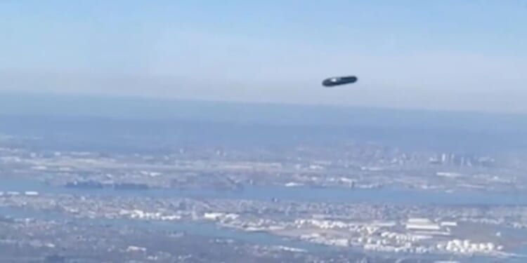 a UFO over New York City