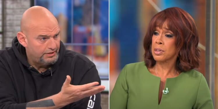 Sen. John Fetterman speaks to host Gayle King on "CBS Mornings."