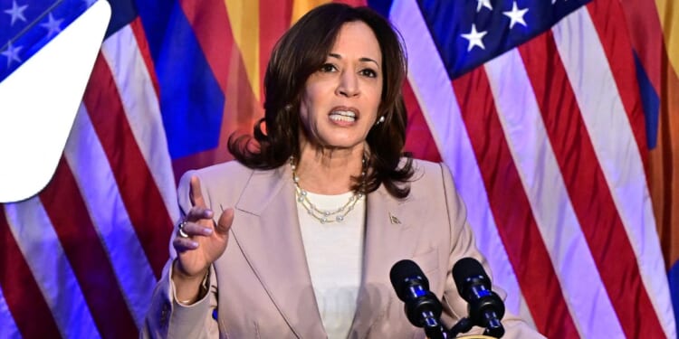 Vice President Kamala Harris speaks in Tucson, Arizona, on April 12.