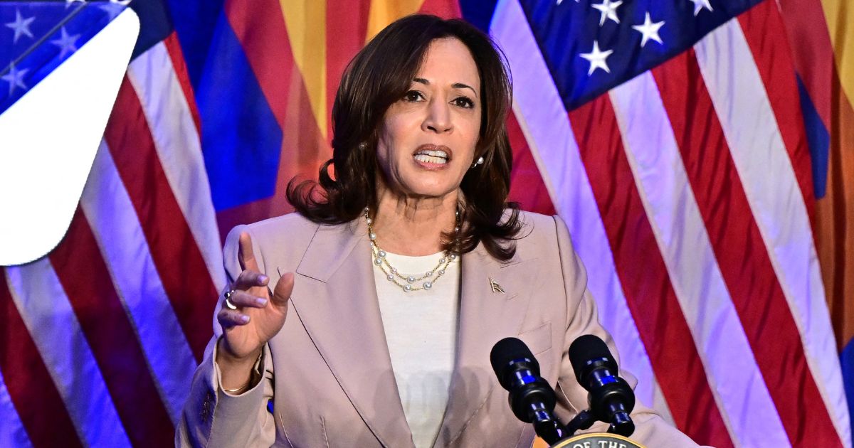 Vice President Kamala Harris speaks in Tucson, Arizona, on April 12.