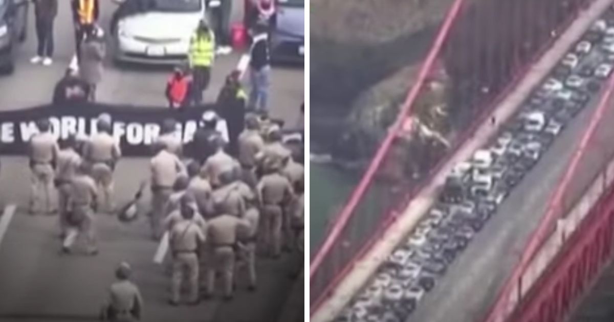 Protesters blocked San Francisco's Golden Gate Bridge for hours Monday as police stood by.