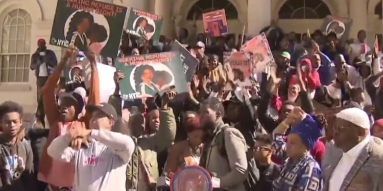 Hundreds of African Immigrants Flock to NY City Hall to Complain That Living Conditions Are 'Not What They Were Expecting'