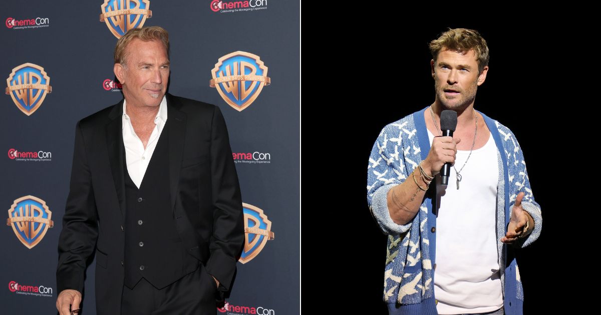 Kevin Costner, left, rejected Chris Hemsworth, right, for the lead role in one of his films, giving the part to himself instead.