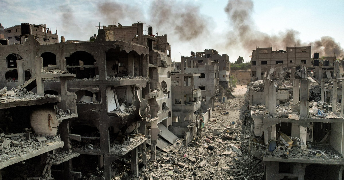 The wreckage of the Jabalia refugee camp in Gaza City is pictured after Israeli air strikes that followed the shocking Oct. 7 attack on Israel.