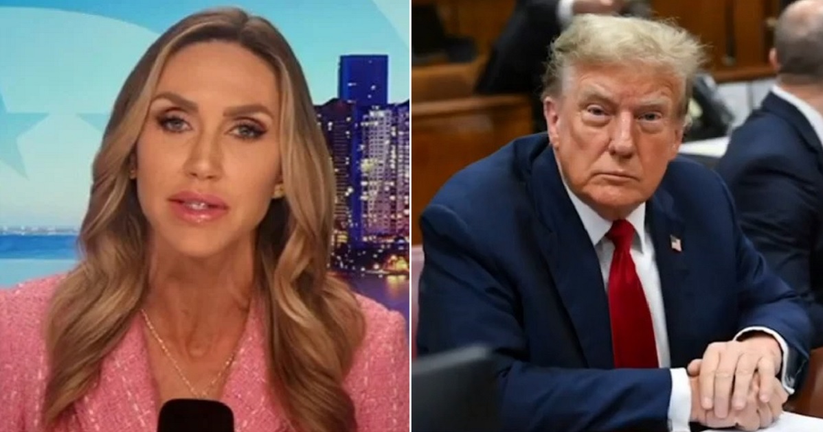 Lara Trump, left, daughter-in-law of former President Donald Trump, right.