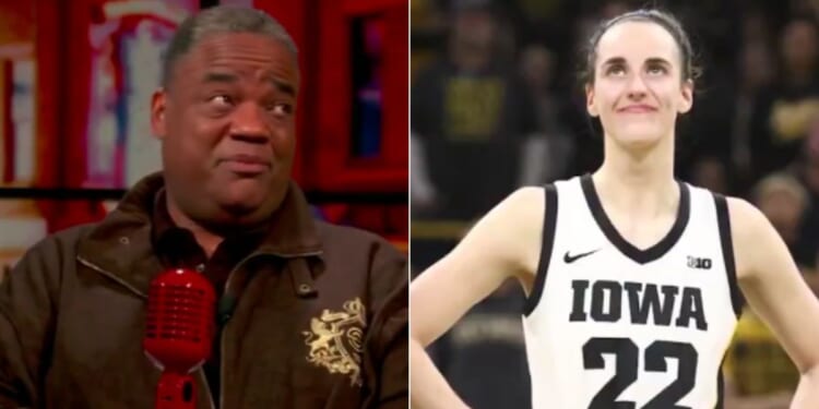 Sports journalist Jason Whitlock, left, is facing harsh criticism for comments he made about WNBA No. 1 draft pick Caitlin Clark, right.