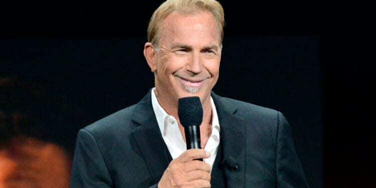 Kevin Costner speaks onstage during Warner Bros. Pictures' "The Big Picture," a special presentation of its upcoming slate during CinemaCon in Las Vegas, Nevada, on Tuesday.