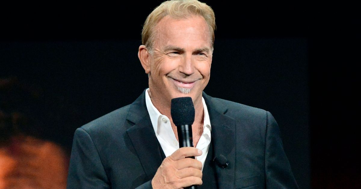 Kevin Costner speaks onstage during Warner Bros. Pictures' "The Big Picture," a special presentation of its upcoming slate during CinemaCon in Las Vegas, Nevada, on Tuesday.