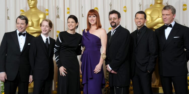 Actors (L-R) Matthew Broderick, Macaulay Culkin, Ally Sheedy, Molly Ringwald, Judd Nelson, Jon Cryer and Anthony Michael Hall, who presented a tribute to late director John Hughes, pose in the press room at the 82nd Annual Academy Awards held at Kodak Theatre on March 7, 2010 in Hollywood, California.