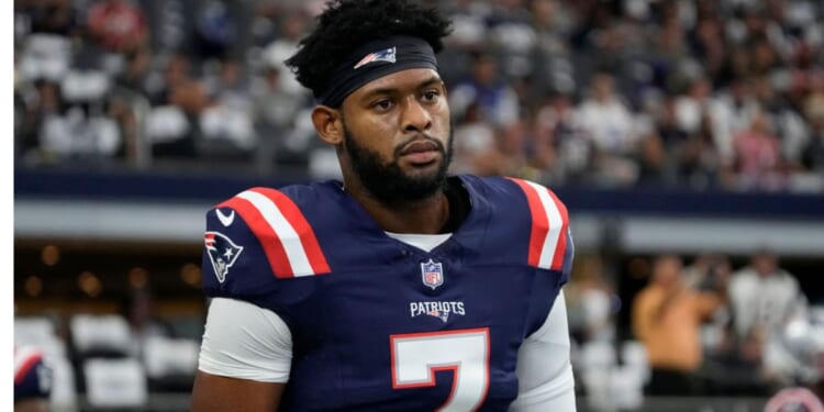 JuJu Smith-Schuster of the New England Patriots walks on the field before the game against the Dallas Cowboys at AT&T Stadium on Oct. 01, in Arlington, Texas.