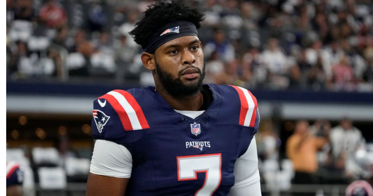 JuJu Smith-Schuster of the New England Patriots walks on the field before the game against the Dallas Cowboys at AT&T Stadium on Oct. 01, in Arlington, Texas.