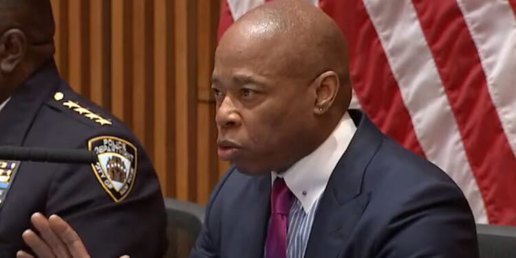 New York Mayor Eric Adams speaks during a news conference Wednesday.