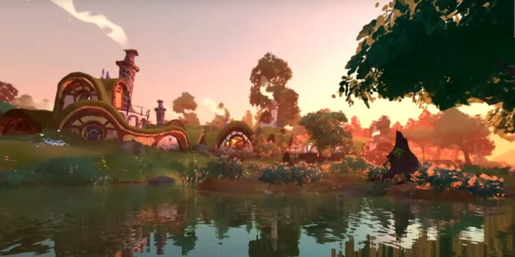 This YouTube screen shot shows a scene from the trailer for upcoming video game "Tales of the Shire: A Lord of the Rings Video Game."