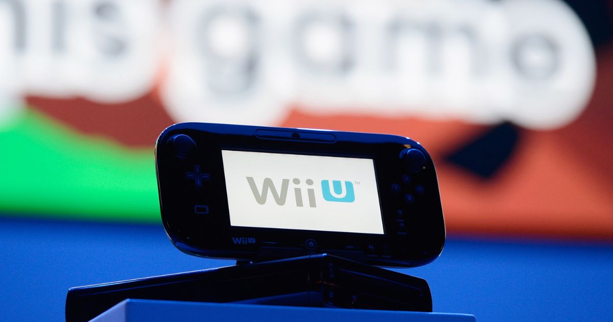 The Nintendo Wii U displayed at a press conference at the Electronic Entertainment Expo in Los Angeles in 2012.