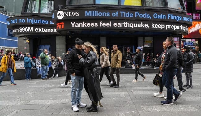 Of Course the New York Earthquake Was Due to Climate Change. What Else Could it Possibly Be? – PJ Media