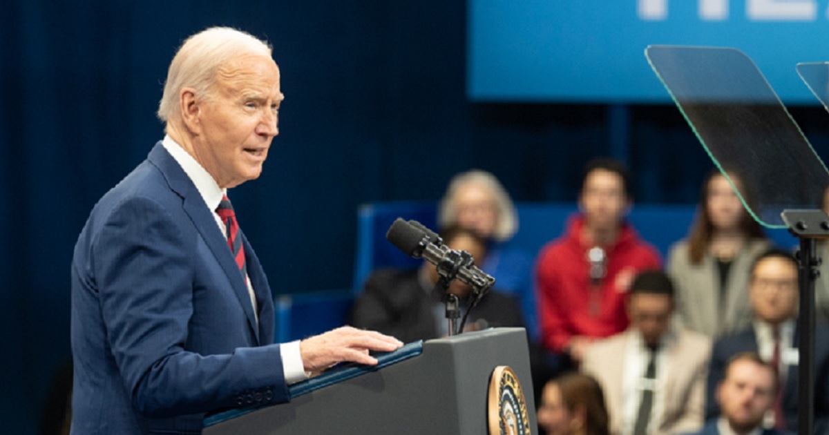 President Joe Biden, pictured in a March 26 file photo speaking in Raleigh, North Carolina.