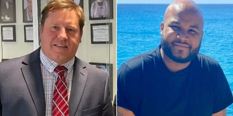 A viral recording in which Pikesville (Maryland) High School's Principal Eric Eiswert, left, appeared to be making racist comments was deemed by the FBI to be an AI-generated fake, police said. The school's athletic director, Dazhon Darien, right, was arrested in connection with the incident, according to news reports.