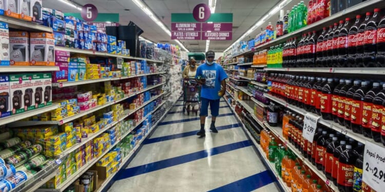 Inside a 99 Cents Only store in Santa Monica, California