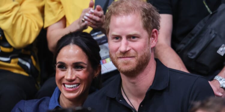 Meghan, Duchess of Sussex and Prince Harry, Duke of Sussex, attend the sitting volleyball finals at the Merkur Spiel-Arena during the Invictus Games in Duesseldorf, Germany, on Sept. 15.