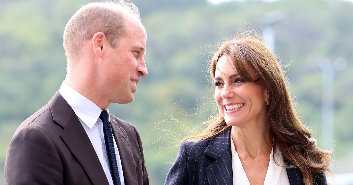 Prince William, Prince of Wales and Catherine, Princess of Wales, visit Fitzalan High School in Cardiff, Wales, on Oct. 3.