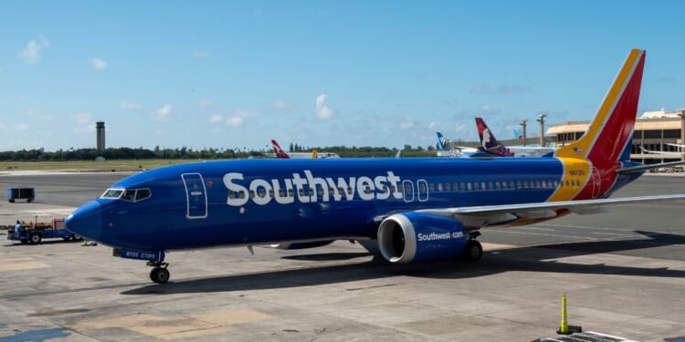 A Southwest Airlines Boeing 737 MAX 8 arrives at Daniel K. Inouye International Airport in Honolulu on Jan. 20.