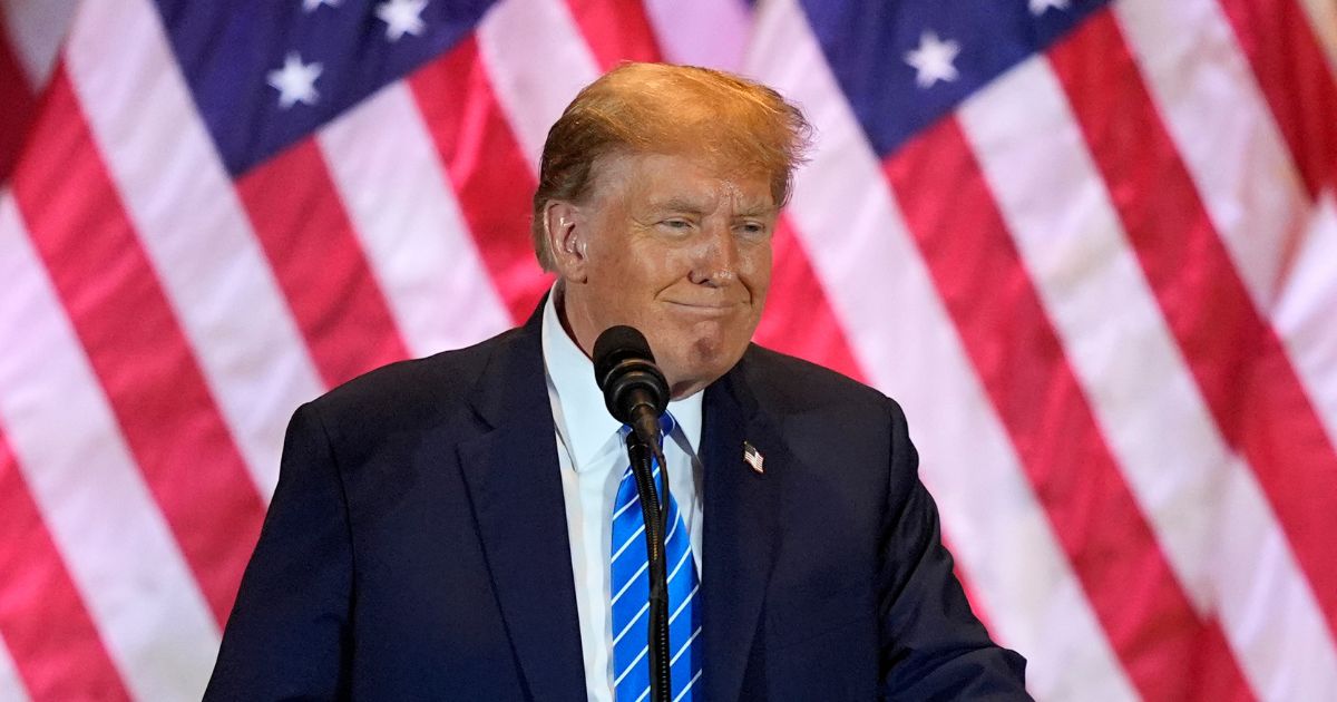 Donald Trump speaking at a Super Tuesday election night party in Florida