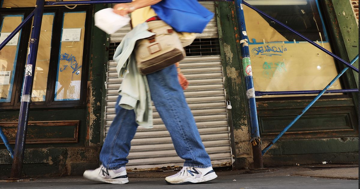 Empty store fronts stand in a trendy West Village neighborhood in New York City in a 2017 file photo. Vacancy rates, which were already climbing before COVID lockdowns, have drastically increased in recent years.